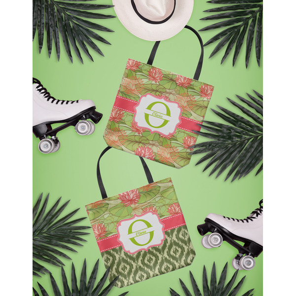 Lily Pads Canvas Tote Lifestyle Front and Back