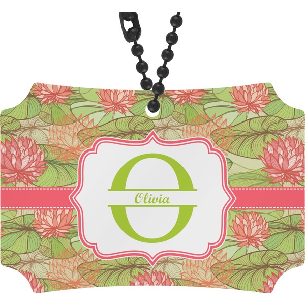Custom Lily Pads Rear View Mirror Ornament (Personalized)