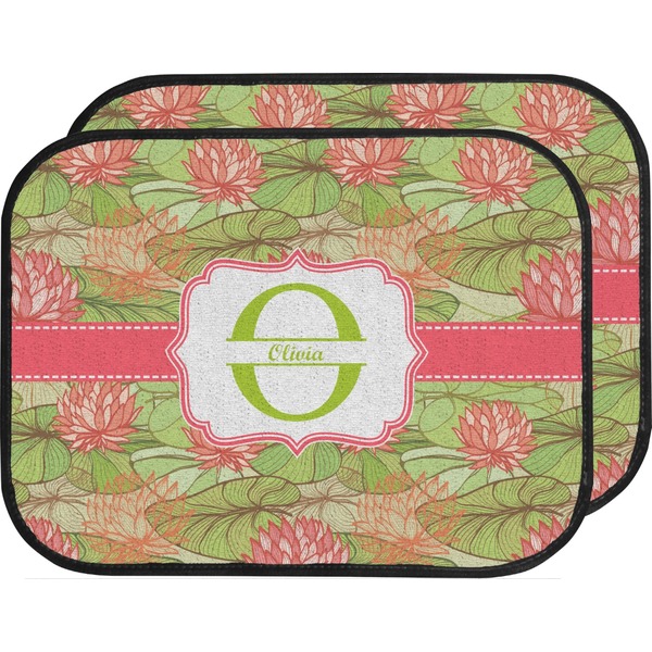 Custom Lily Pads Car Floor Mats (Back Seat) (Personalized)