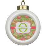 Lily Pads Ceramic Ball Ornament (Personalized)