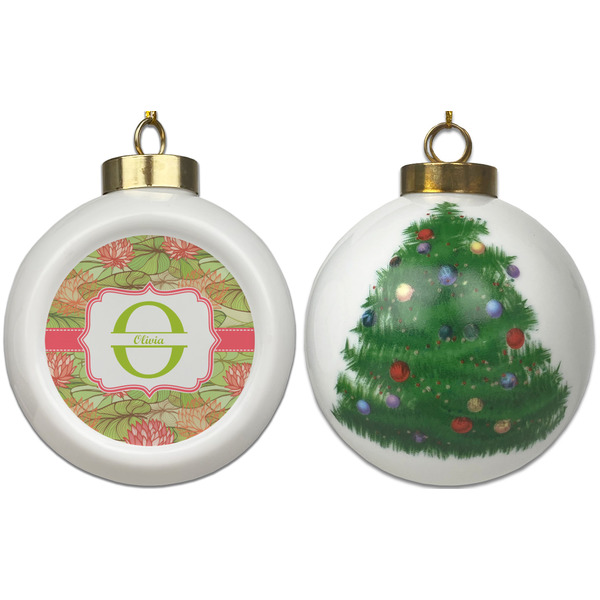 Lily Pads Ceramic Christmas Ornament - X-Mas Tree (APPROVAL)