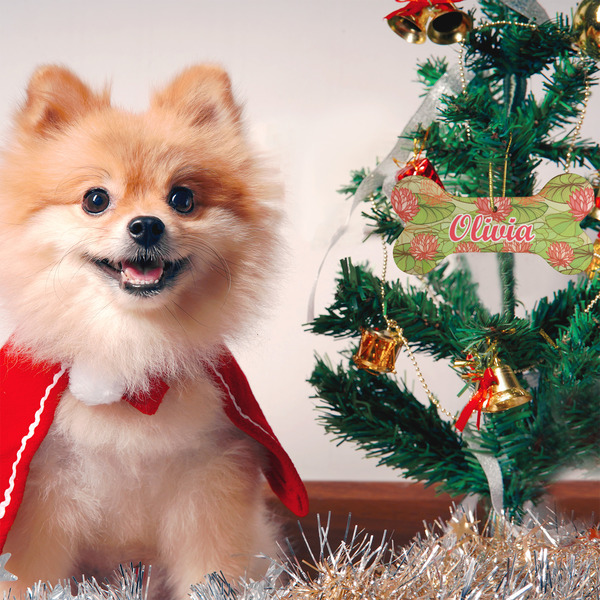 Lily Pads Ceramic Flat Ornament - Bone (LIFESTYLE)