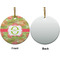 Lily Pads Ceramic Flat Ornament - Circle Front & Back (APPROVAL)