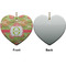 Lily Pads Ceramic Flat Ornament - Heart Front & Back (APPROVAL)