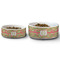 Lily Pads Ceramic Dog Bowls - Size Comparison