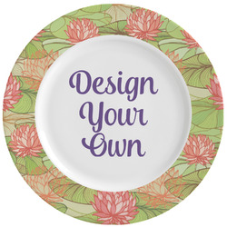 Lily Pads Ceramic Dinner Plates (Set of 4) (Personalized)