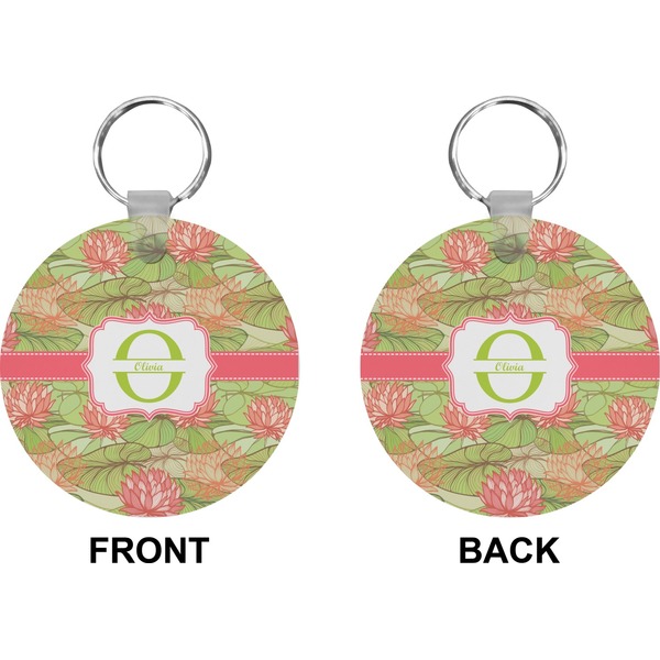 Lily Pads Circle Keychain (Front + Back)