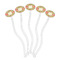 Lily Pads Clear Plastic 7" Stir Stick - Oval - Fan