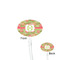 Lily Pads Clear Plastic 7" Stir Stick - Oval - Front & Back