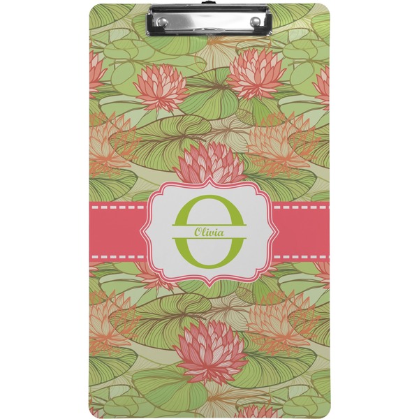 Custom Lily Pads Clipboard (Legal Size) (Personalized)
