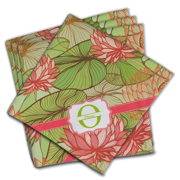 Custom Lily Pads Cloth Napkins (Set of 4) (Personalized)