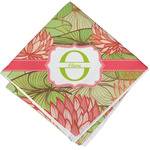 Lily Pads Cloth Cocktail Napkin - Single w/ Name and Initial