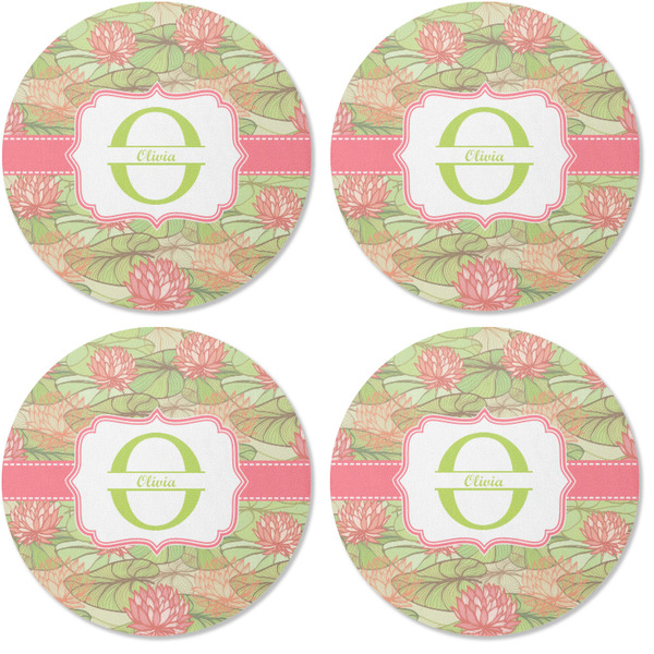 Lily Pads Coaster Round Rubber Back - Apvl