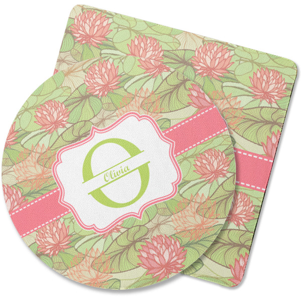 Custom Lily Pads Rubber Backed Coaster (Personalized)