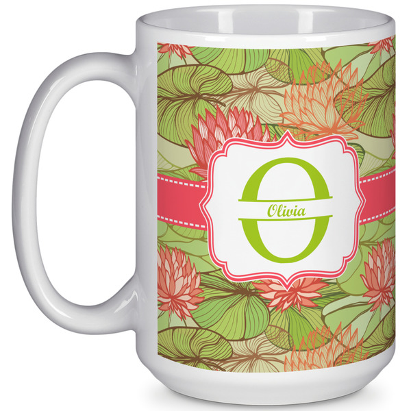 Custom Lily Pads 15 Oz Coffee Mug - White (Personalized)