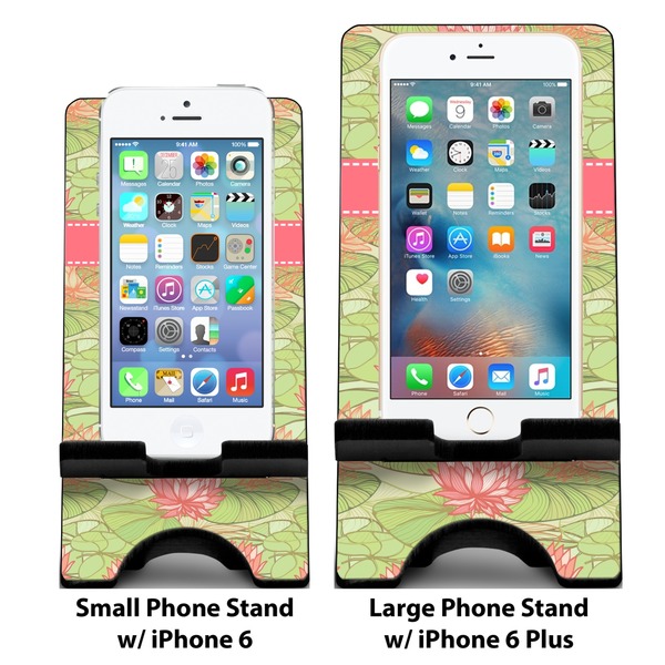 Lily Pads Compare Phone Stand Sizes - with iPhones