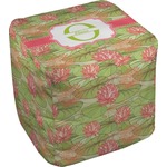 Lily Pads Cube Pouf Ottoman - 13" (Personalized)