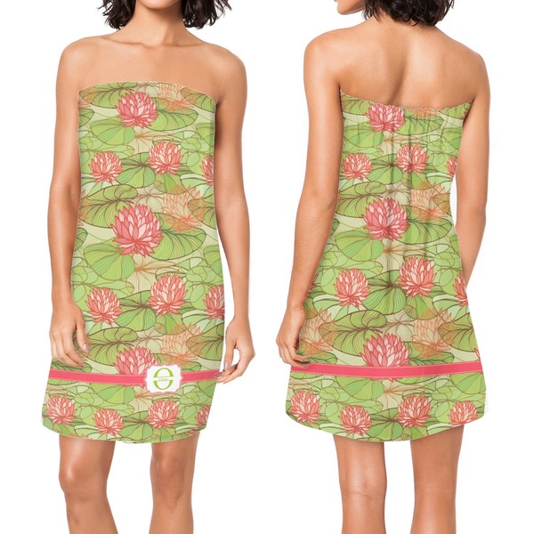 Lily Pads Custom Bath Wrap - Front & Back View