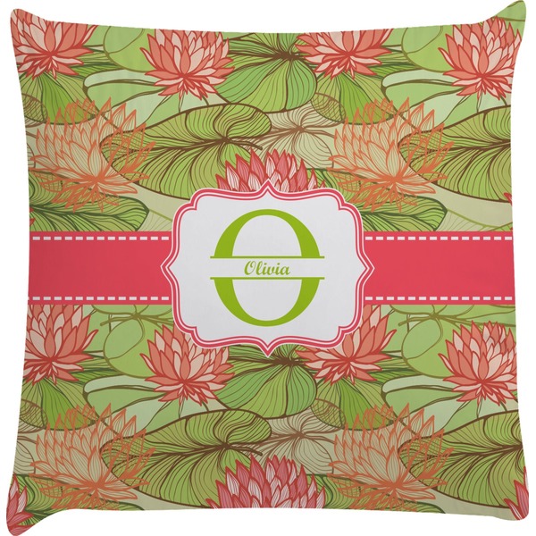 Custom Lily Pads Decorative Pillow Case (Personalized)
