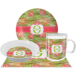 Lily Pads Dinner Set - Single 4 Pc Setting w/ Name and Initial