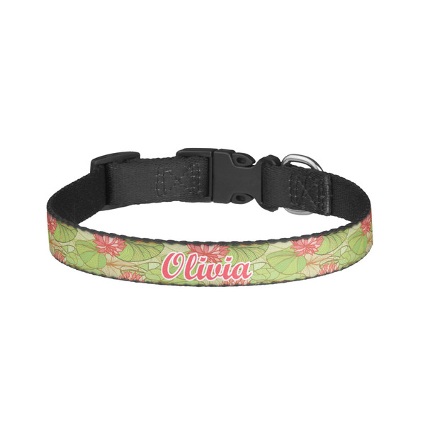 Custom Lily Pads Dog Collar - Large (Personalized)