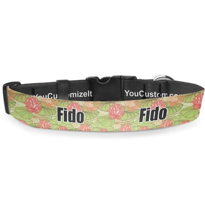 Lily Pads Deluxe Dog Collar (Personalized)
