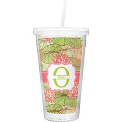 Lily Pads Double Wall Tumbler with Straw (Personalized)