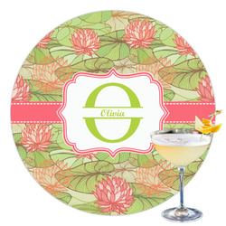 Lily Pads Printed Drink Topper - 3.5" (Personalized)
