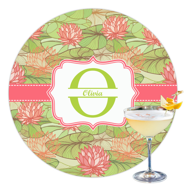 Custom Lily Pads Printed Drink Topper - 3.5" (Personalized)