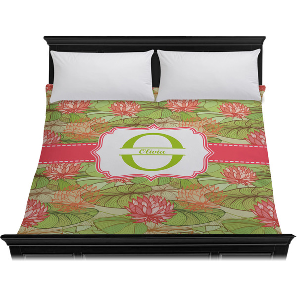Lily Pads Duvet Cover - King - On Bed - No Prop