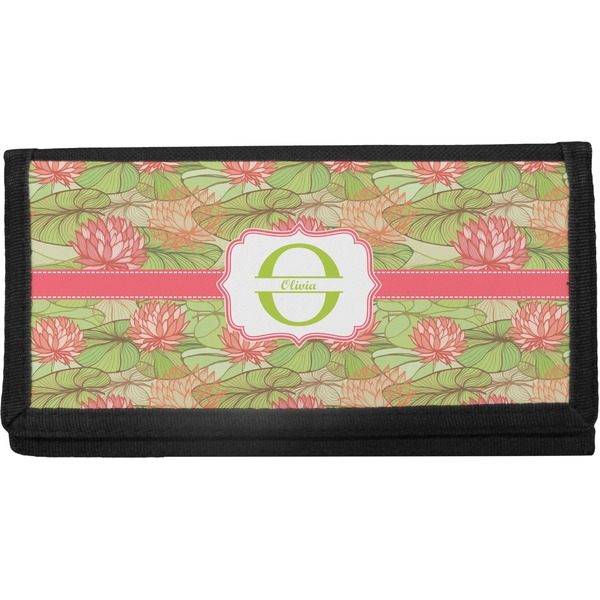 Custom Lily Pads Canvas Checkbook Cover (Personalized)