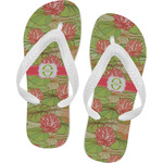Lily Pads Flip Flops - Large (Personalized)