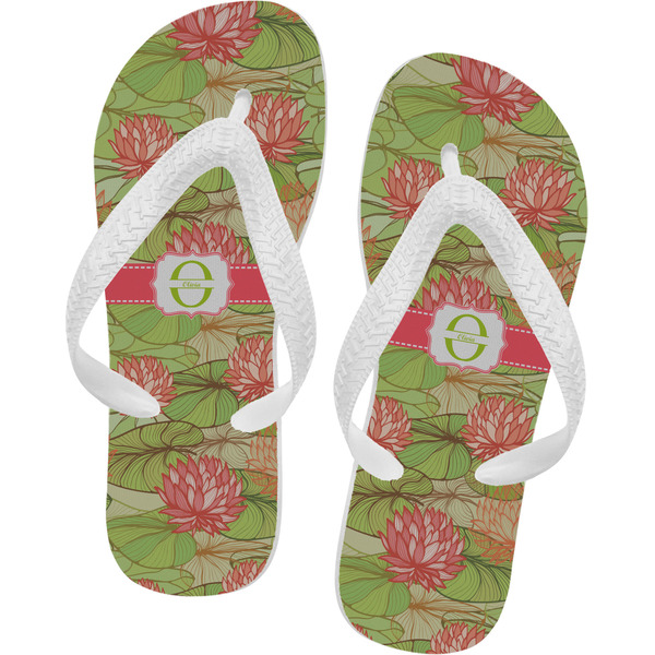 Custom Lily Pads Flip Flops - Small (Personalized)