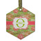 Lily Pads Frosted Glass Ornament - Hexagon