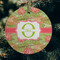 Lily Pads Frosted Glass Ornament - Round (Lifestyle)