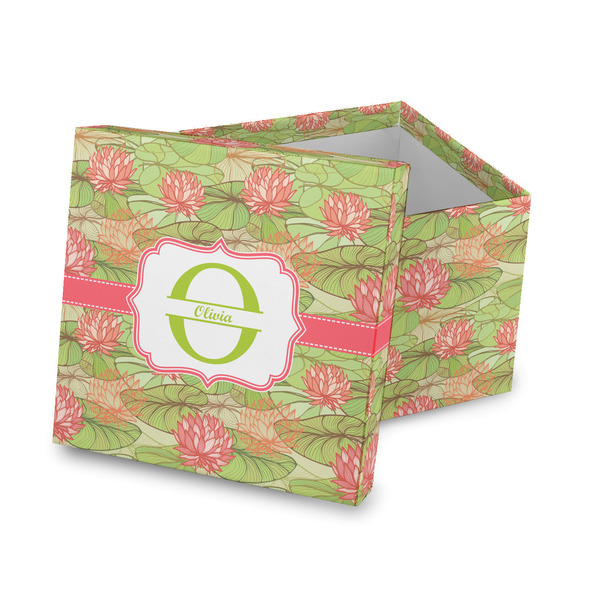 Custom Lily Pads Gift Box with Lid - Canvas Wrapped (Personalized)