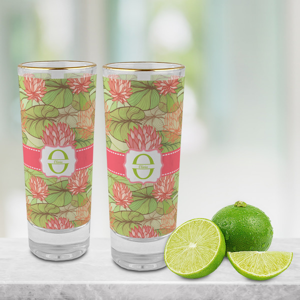 Lily Pads Glass Shot Glass - 2 oz - LIFESTYLE