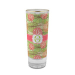 Lily Pads 2 oz Shot Glass -  Glass with Gold Rim - Set of 4 (Personalized)