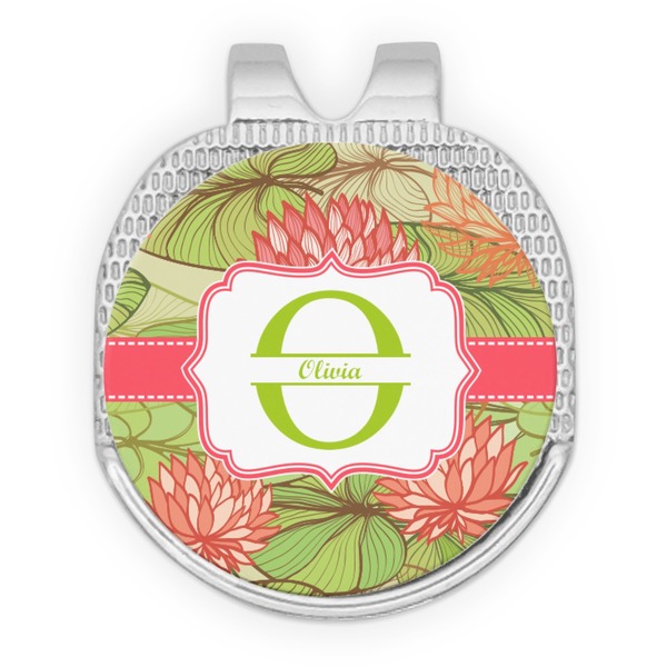 Custom Lily Pads Golf Ball Marker - Hat Clip - Silver