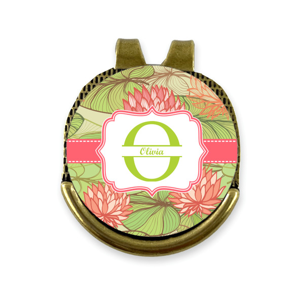 Custom Lily Pads Golf Ball Marker - Hat Clip - Gold