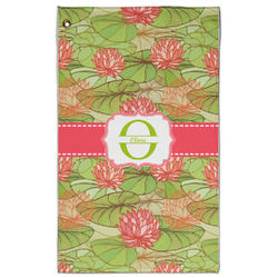 Lily Pads Golf Towel - Poly-Cotton Blend w/ Name and Initial