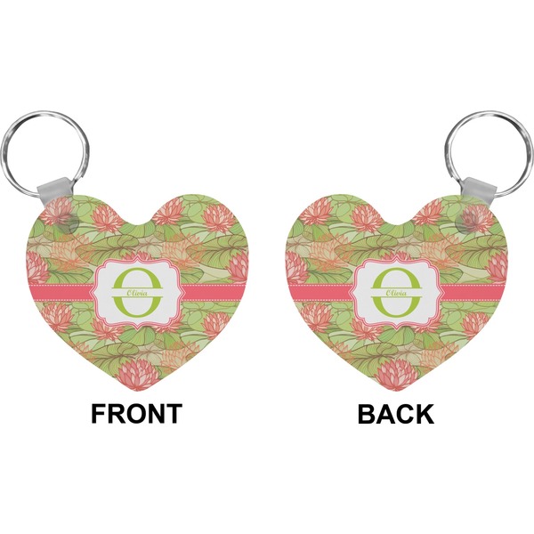 Lily Pads Heart Keychain (Front + Back)
