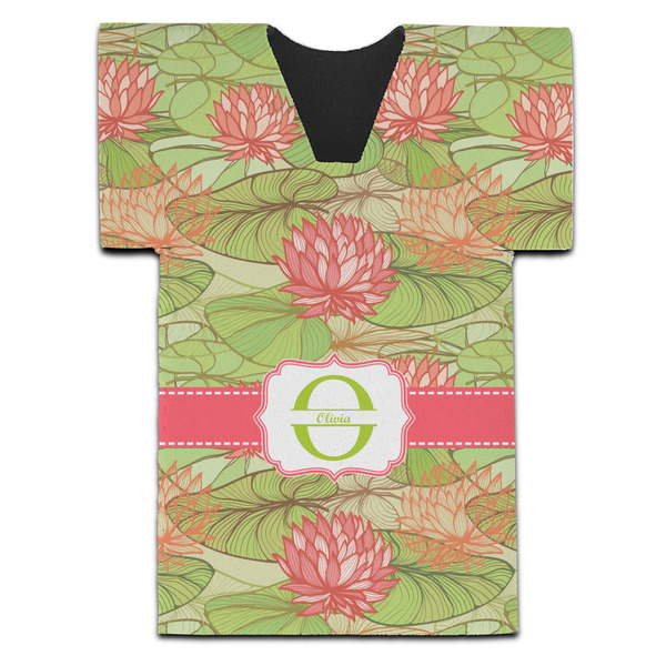 Lily Pads Jersey Bottle Cooler - Set of 4 - FRONT (flat)