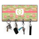 Lily Pads Key Hanger w/ 4 Hooks w/ Name and Initial