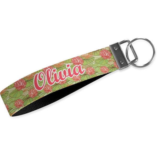Custom Lily Pads Webbing Keychain Fob - Small (Personalized)