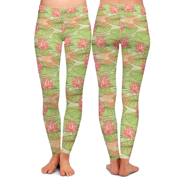 Lily Pads Ladies Leggings - Front and Back
