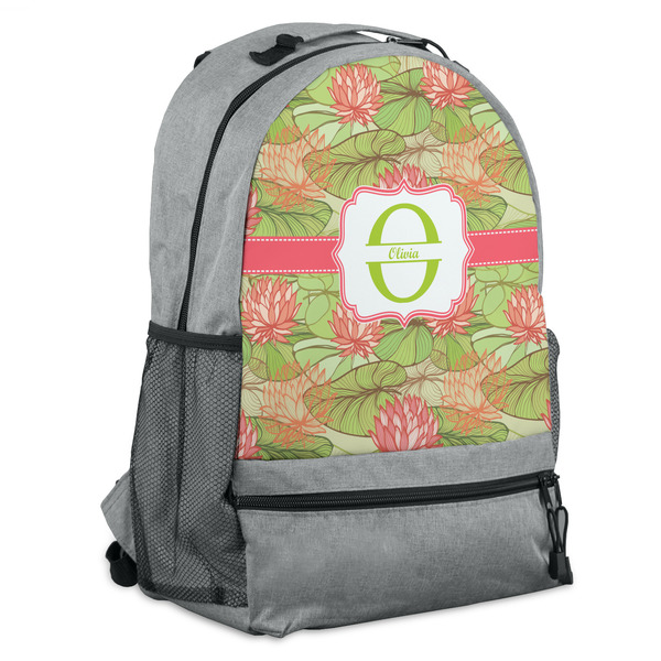 Custom Lily Pads Backpack - Grey (Personalized)