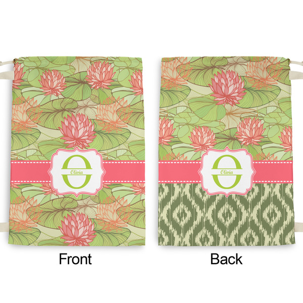 Lily Pads Large Laundry Bag - Front & Back View