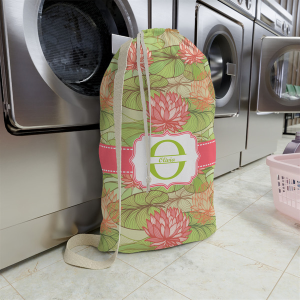 Lily Pads Large Laundry Bag - In Context