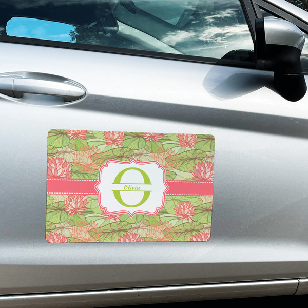 Lily Pads Large Rectangle Car Magnets- In Context